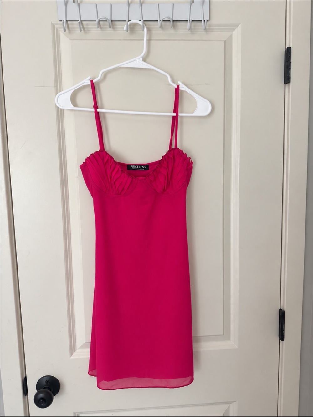 Priceless Fuchsia Spaghetti-Strap Mini Dress